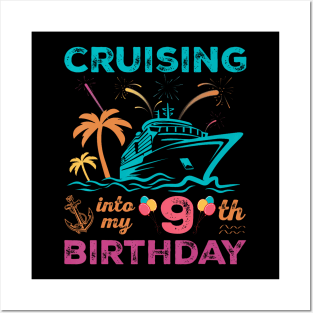 Cruising Into My 09th Birthday 09 Years Old Cruise Posters and Art